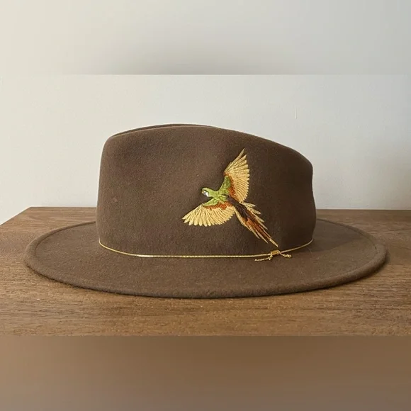 VAN PALMA Dakota Embroidered Felt Hat - Made in France - Picture 4 of 6